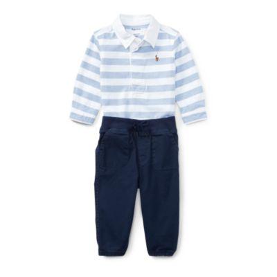 Ralph Lauren Striped Shirt & Jogger Set Multi 3m