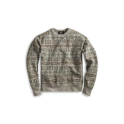 Ralph Lauren Fair Isle Cotton Pullover Grey Heather Siro