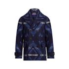 Ralph Lauren Grimsby Merino Ranch Coat Navy Multi