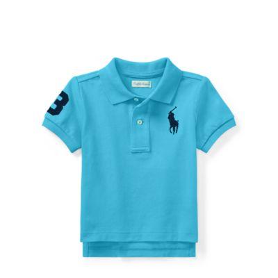 Ralph Lauren Cotton Mesh Polo Shirt Margie Blue 3m