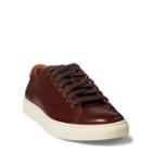 Ralph Lauren Jermain Leather Sneaker Deep Saddle Tan/new Snuff