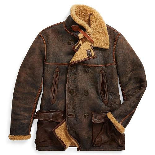Ralph Lauren Rrl Shearling Peacoat