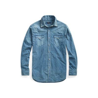 Ralph Lauren Classic Fit Print Twill Shirt Vine Stripe Print