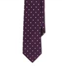 Ralph Lauren Polka-dot Silk Satin Tie Dark Purple