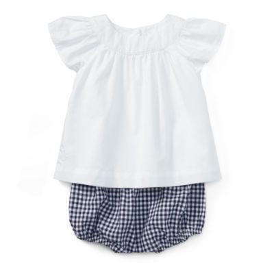 Ralph Lauren Flutter-sleeve Top & Bloomer White 12m