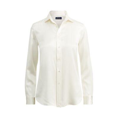 Ralph Lauren Silk Charmeuse Shirt Trophy Cream