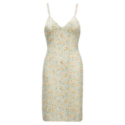 Ralph Lauren Sequined Silk Georgette Dress Cream