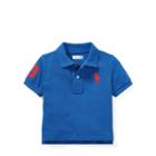 Ralph Lauren Cotton Mesh Polo Shirt Sapphire 6m