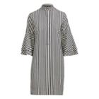 Ralph Lauren Ruffle-sleeve Shift Dress Polo Black/parchment