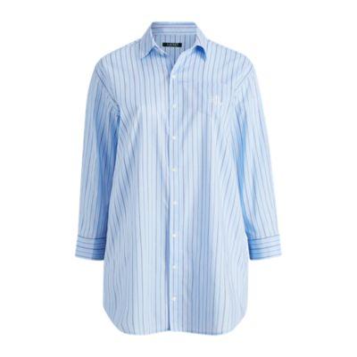 Ralph Lauren Cotton-blend Sleep Shirt Bluestp
