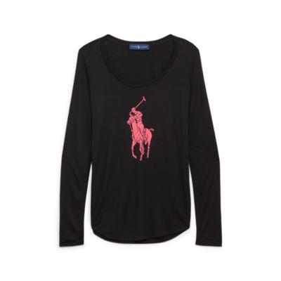 Ralph Lauren Pink Pony Long-sleeve T-shirt Black