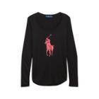 Ralph Lauren Pink Pony Long-sleeve T-shirt Black