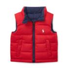 Ralph Lauren Reversible Ripstop Down Vest Polo Sport Red 18m
