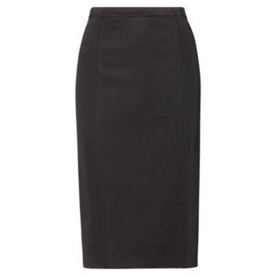 Ralph Lauren Ponte Midi Skirt Polo Black