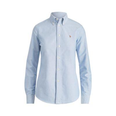 Ralph Lauren Custom Fit Cotton Oxford Shirt Blue