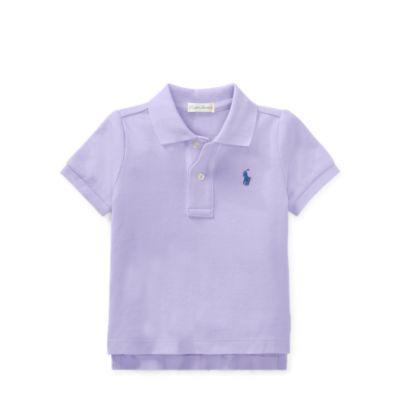 Ralph Lauren Cotton Mesh Polo Shirt Powder Purple 6m
