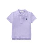 Ralph Lauren Cotton Mesh Polo Shirt Powder Purple 6m