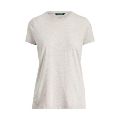 Ralph Lauren Studded Logo T-shirt Whisper Grey Heather