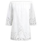 Polo Ralph Lauren Linen Off-the-shoulder Dress Pure White