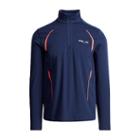 Ralph Lauren Rlx Golf Stretch Jersey Pullover French Navy/coral Glow