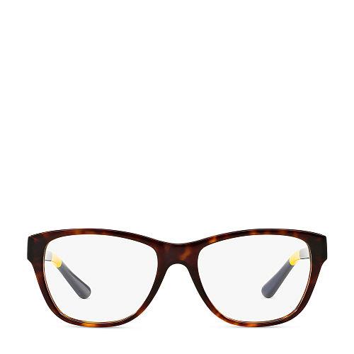 Polo Ralph Lauren Striped Square Eyeglasses Shiny Dark Havana