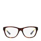 Polo Ralph Lauren Striped Square Eyeglasses Shiny Dark Havana