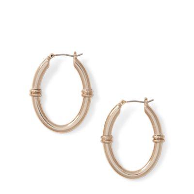 Ralph Lauren Link Hoop Earrings Gold