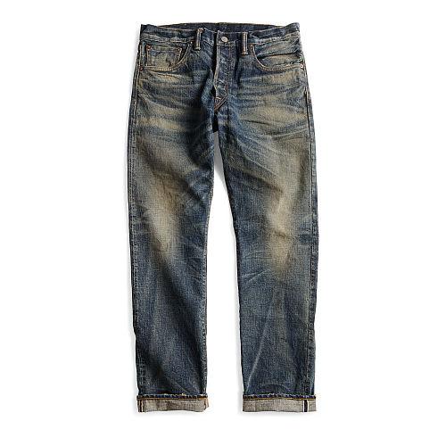 Ralph Lauren Rrl Low Straight Selvedge Jean Yosemite Wash
