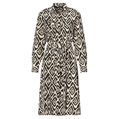 Ralph Lauren Lauren Crepe Fit-and-flare Shirtdress Multi