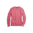 Ralph Lauren Cable-knit Cotton Sweater Adirondack Berry Heather