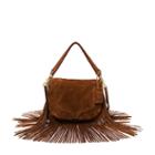 Polo Ralph Lauren Fringed Suede Saddle Bag Snuff