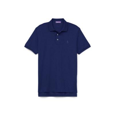 Ralph Lauren Custom Fit Piqu Polo Shirt French Blue