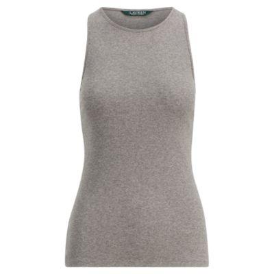 Ralph Lauren Stretch Cotton Tank Top Cityscape Grey Heather