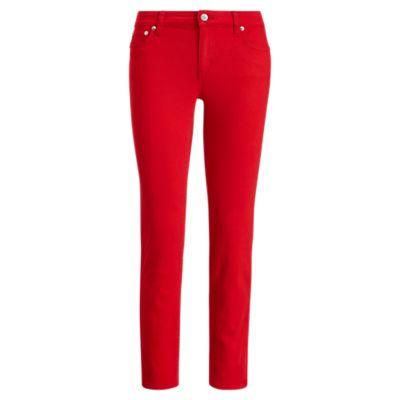 Ralph Lauren Straight Mid-rise Jean Lipstick Red Wash 4p