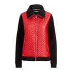 Ralph Lauren Quilted Fleece Full-zip Jacket Lipstick Red/polo Black