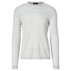 Polo Ralph Lauren Cashmere Crewneck Sweater Grey/white Stripe