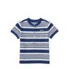 Ralph Lauren Striped Cotton Jersey Henley Fresco Blue/nevis 3m