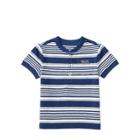 Ralph Lauren Striped Cotton Jersey Henley Fresco Blue/nevis 3m