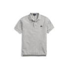 Ralph Lauren Custom Slim Fit Bear Mesh Polo Authentic Heather