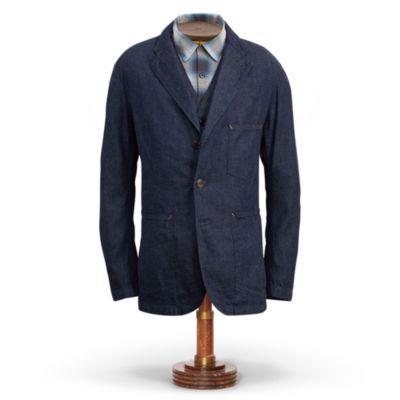 Ralph Lauren Cotton-linen-denim Sport Coat Indigo