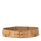 Ralph Lauren Camel Leather Two-buckle Belt Sandy