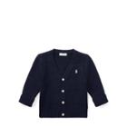 Ralph Lauren Combed Cotton V-neck Cardigan French Navy 3m