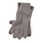Ralph Lauren Cotton-blend Tech Gloves Fawn Grey Hthr