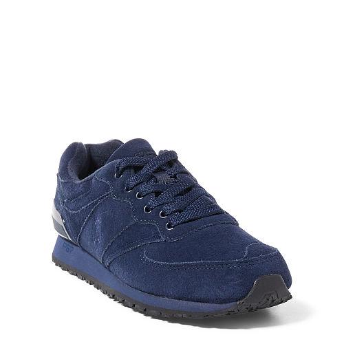 Ralph Lauren Polo Sport Slaton Ii Suede Sneaker Newport Navy
