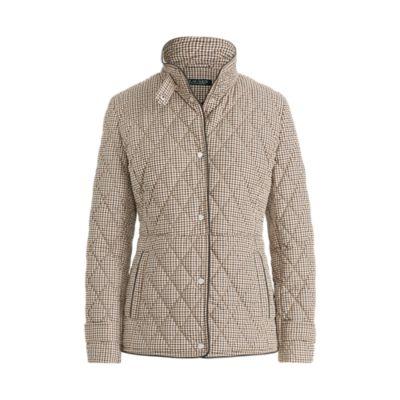 Ralph Lauren Quilted Houndstooth Jacket Houndstooth