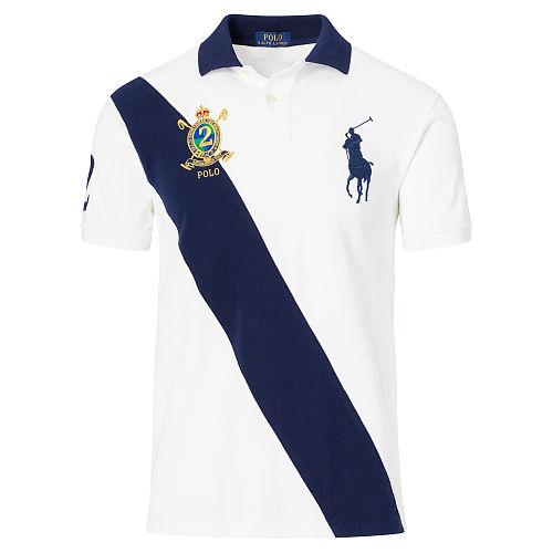 Polo Ralph Lauren Slim-fit Big Pony Polo Shirt White/newport Navy Sash