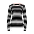 Ralph Lauren Striped Stretch Cotton Top Polo Black/cream