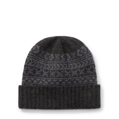 Ralph Lauren Fair Isle Merino Wool Hat Zurich Heather