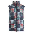 Ralph Lauren Water-repellent Down Vest Printed Plaid Patchwork