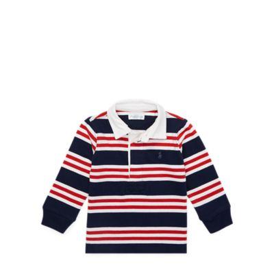 Ralph Lauren Striped Cotton Jersey Rugby French Navy Multi 12m